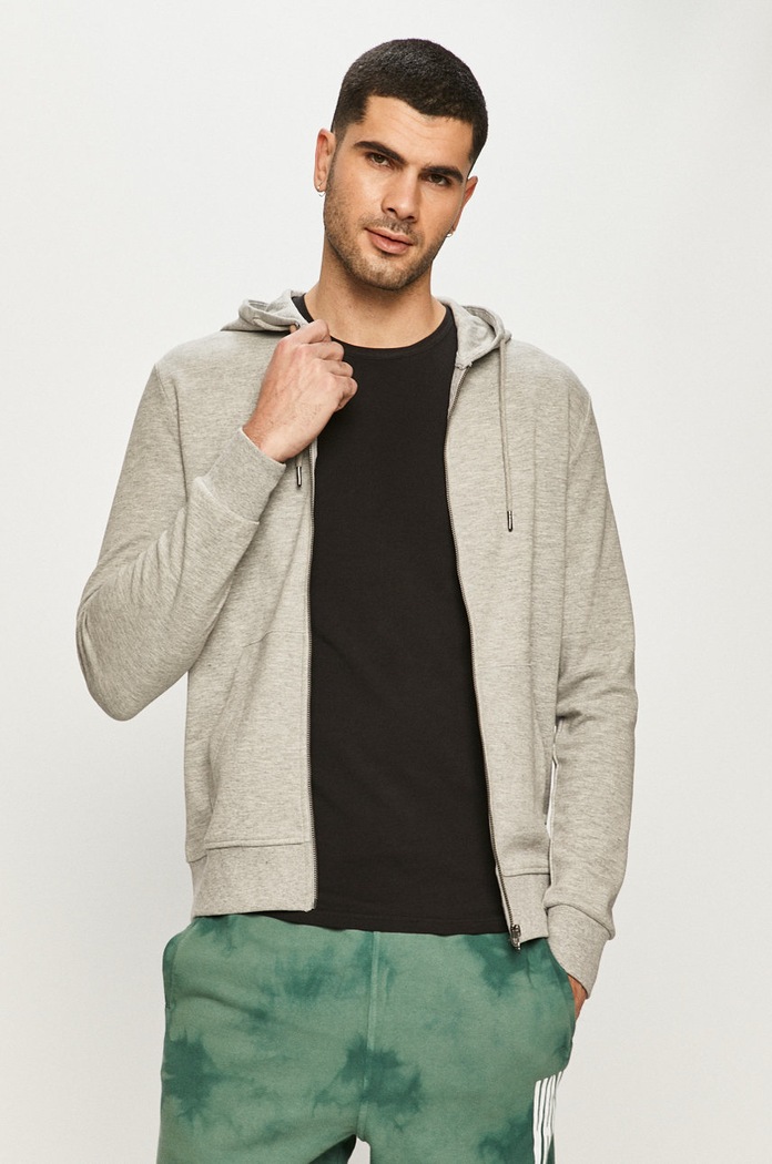 Jack & Jones - Majica s kapuljačom siva 12181901