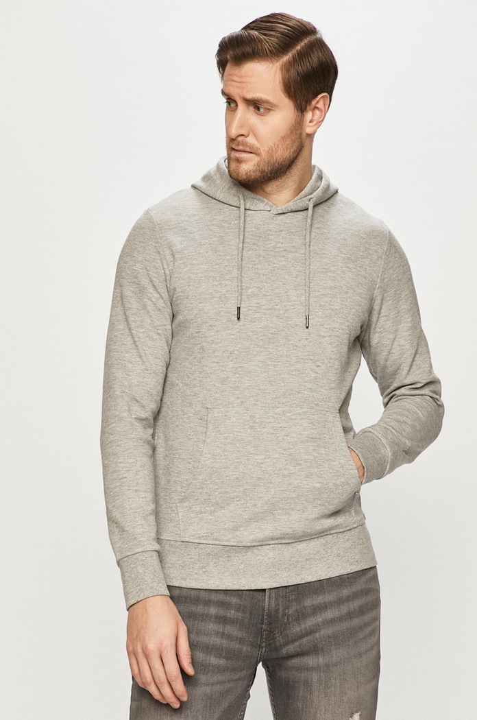 Jack & Jones Bluza z kapturem szary 12182537