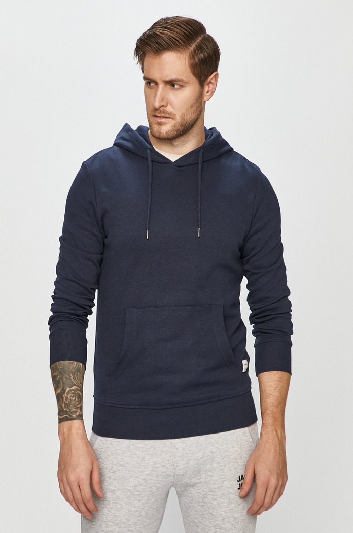 Jack & Jones Bluza z kapturem granatowy 12182537