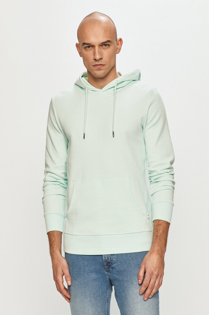 Jack & Jones Bluza z kapturem turkusowy 12182537
