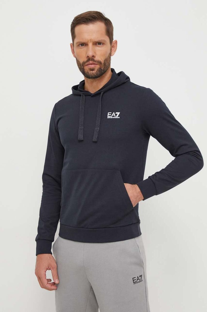 EA7 Emporio Armani Hanorac de bumbac bleumarin 8NPM04.PJ05Z