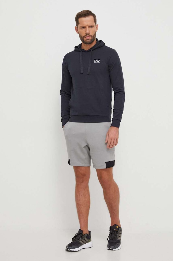 EA7 Emporio Armani Hanorac de bumbac 8NPM04.PJ05Z bleumarin SS24