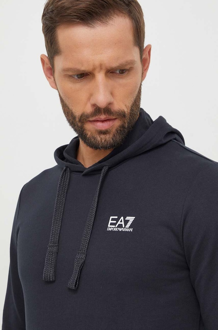 Hanorac de bumbac EA7 Emporio Armani 8NPM04.PJ05Z bleumarin