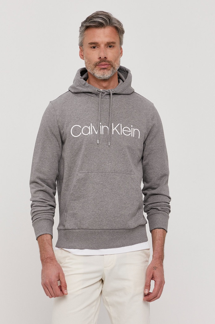 Bavlnená mikina Calvin Klein sivá K10K104060.NOS