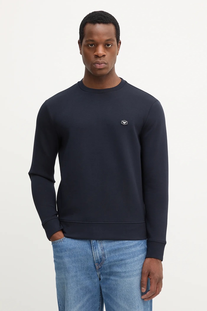 Emporio Armani pulover Z elastanom mornarsko modra 8N1MD1.1JHSZ