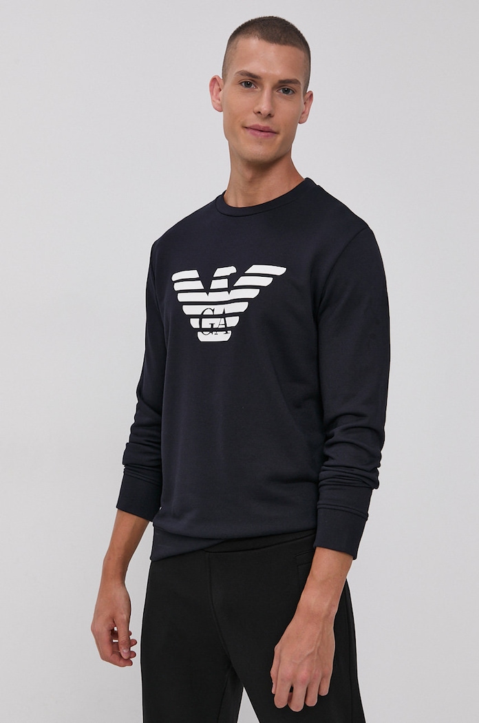 Emporio Armani felső nyomtatásos sötétkék 8N1MR6.1JRIZ