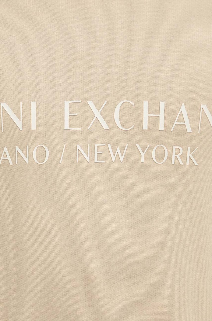 Pamučna dukserica Armani Exchange 8NZM88.ZJKRZ.NOS bež