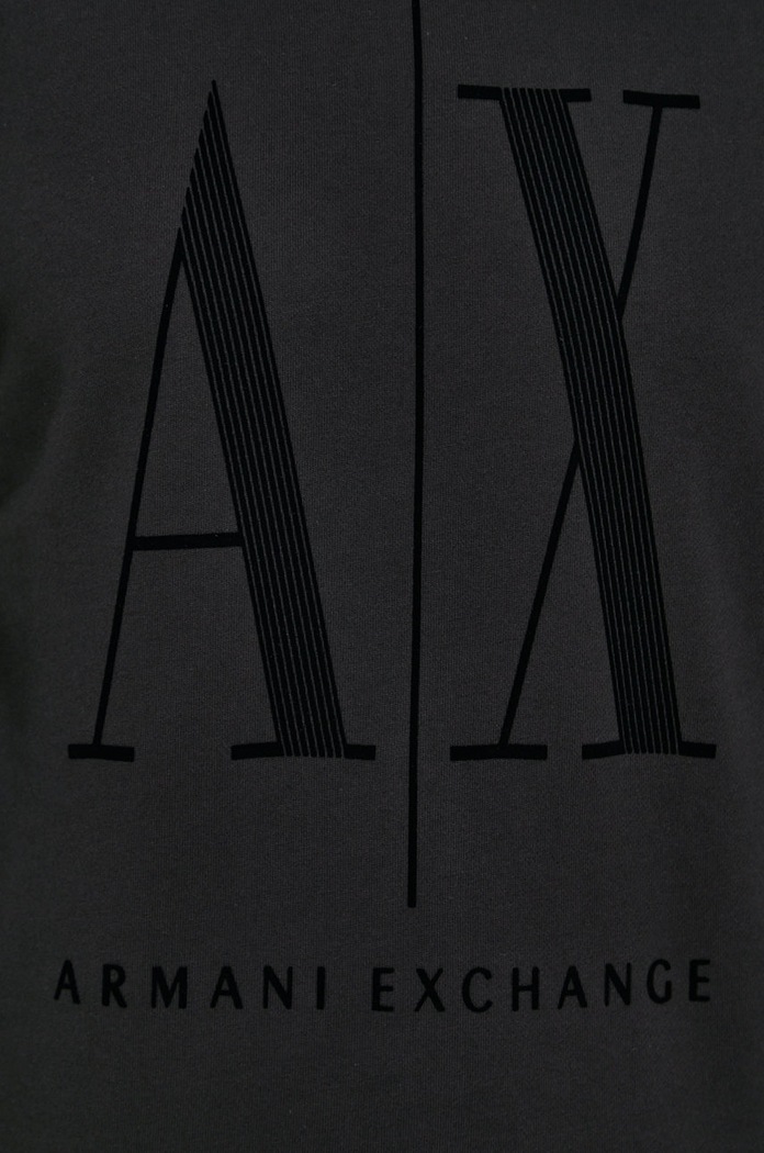 Bluza bawełniana 8NZMPD.ZJ1ZZ.NOS Armani Exchange czarny 8NZMPD.ZJ1ZZ.NOS