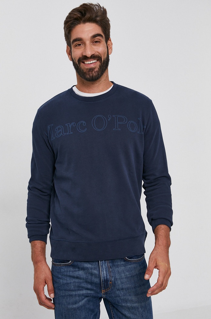 Marc O'Polo Bluza nadruk granatowy M28406154040