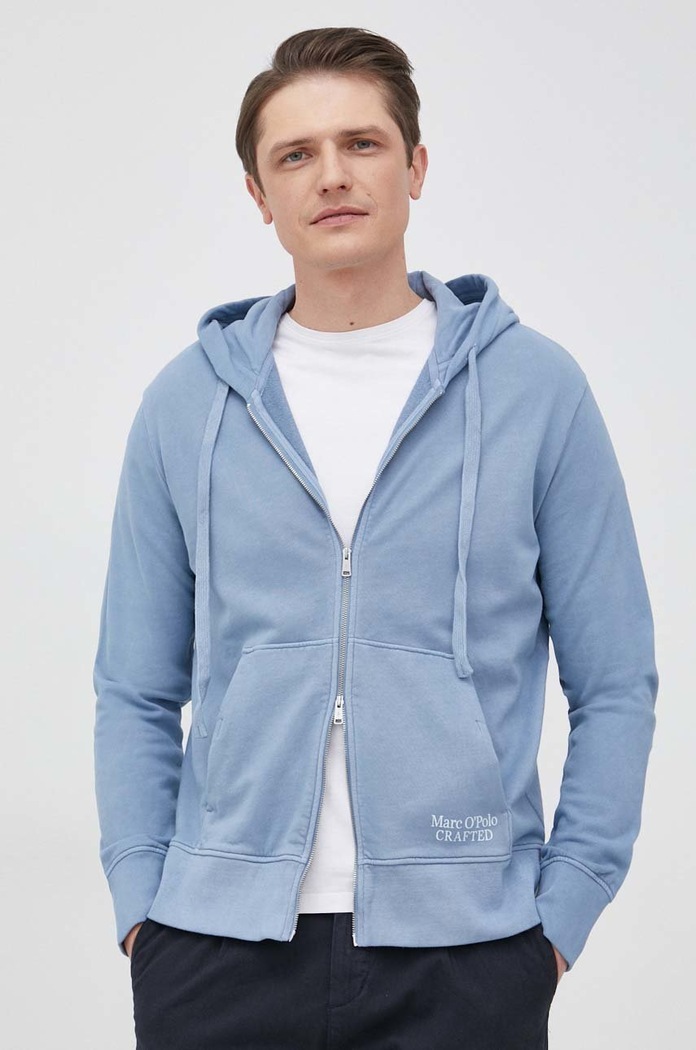 Marc O'Polo hanorac de bumbac uni albastru M22402957100