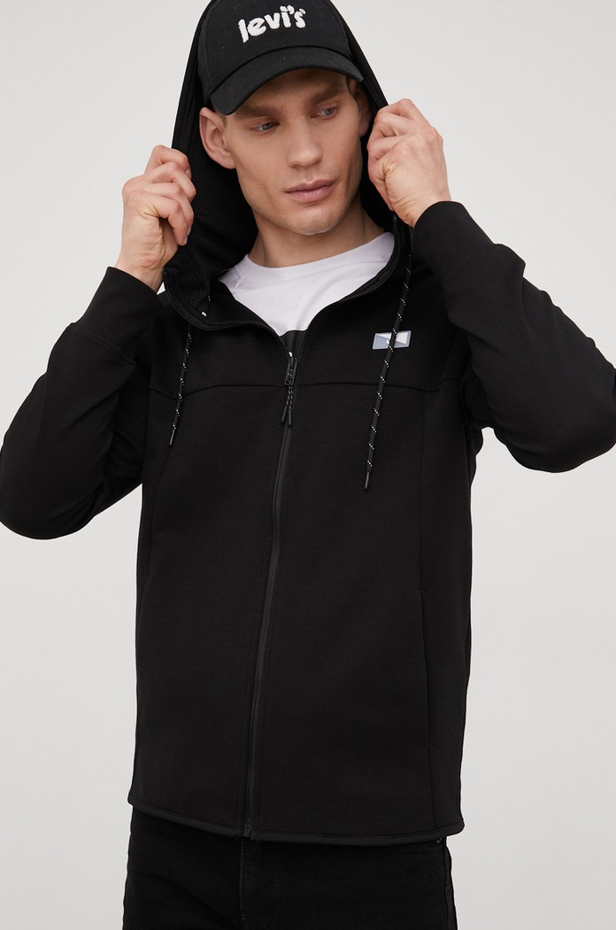 Mikina Jack & Jones s kapucňou čierna 12204926.Black