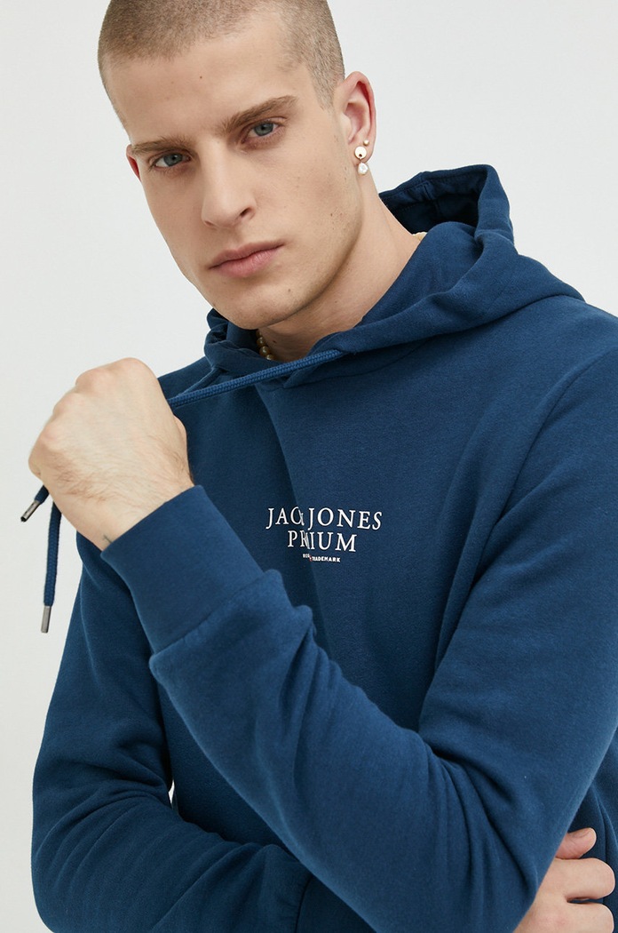 Premium by Jack&Jones bluza Archie print albastru 12216335.BlueWingTe