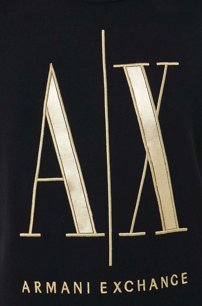 Bavlnená mikina Armani Exchange čierna 8NZMPQ.ZJ1ZZ.NOS