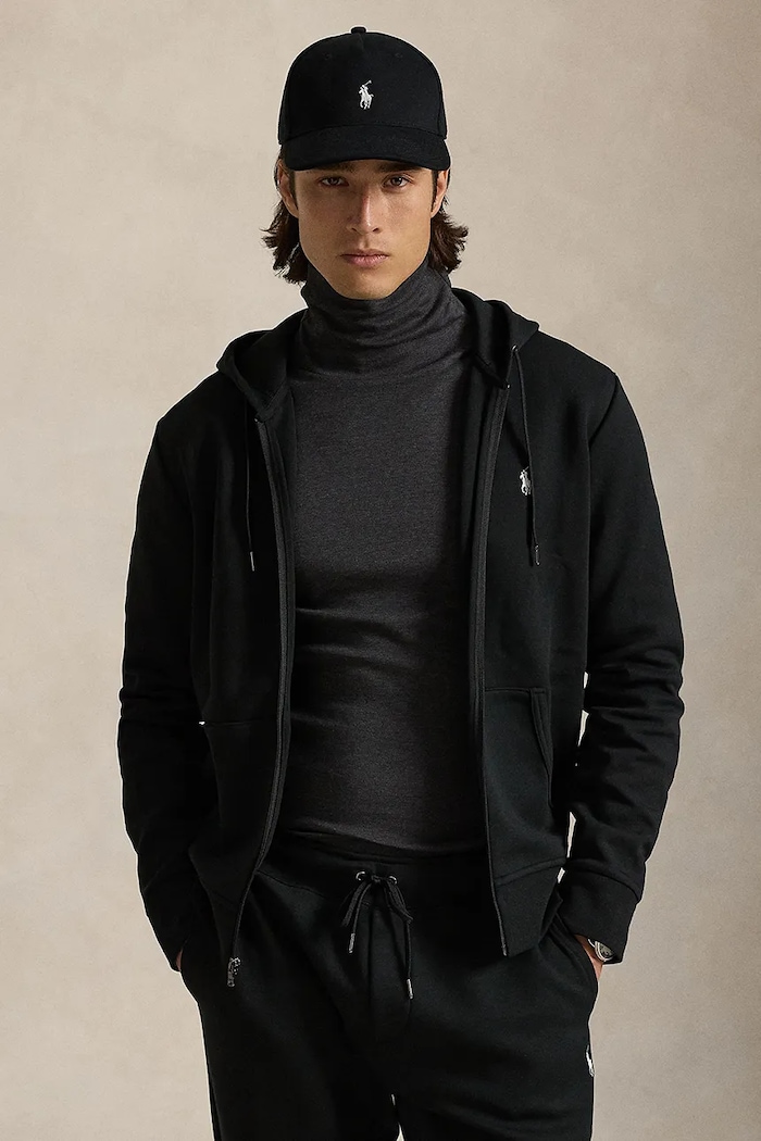 Mikina Polo Ralph Lauren s kapucňou čierna 710888282