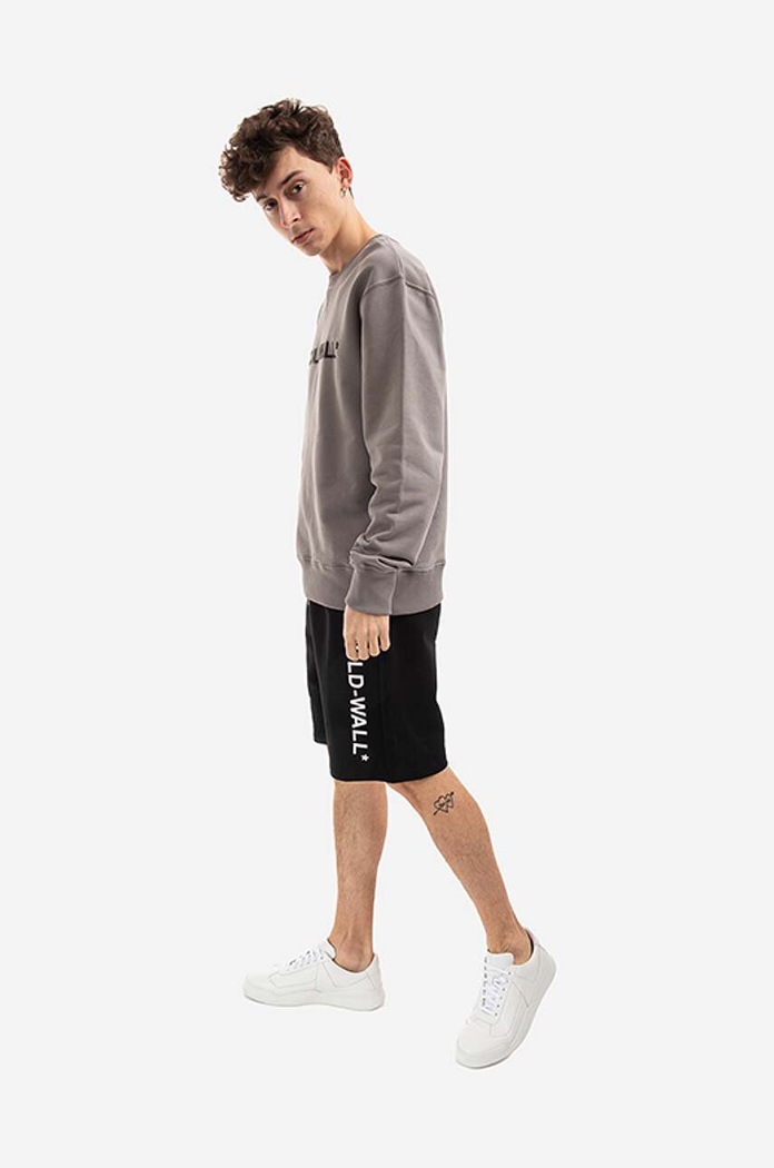 A-COLD-WALL* cotton sweatshirt Essential Logo Crewneck ACWMW056. gray AA00