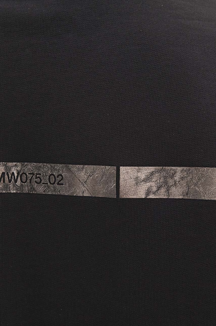 Bavlněná mikina A-COLD-WALL* Foil Grid Crewneck ACWMW075 BLACK černá ACWMW075.