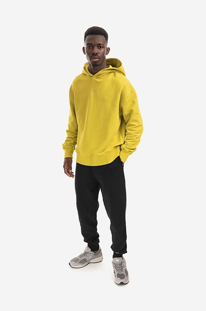 A-COLD-WALL* bluza bawełniana Essential Hoodie ACWMW081. zielony AA00
