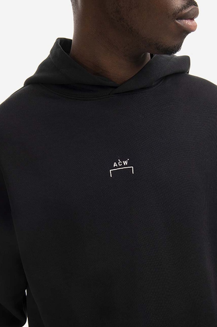 Bavlněná mikina A-COLD-WALL* Essential Hoodie černá ACWMW081.