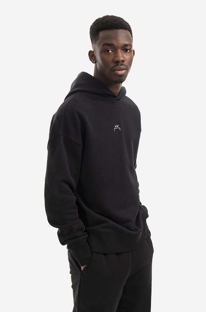 Bavlněná mikina A-COLD-WALL* Essential Hoodie ACWMW081. černá