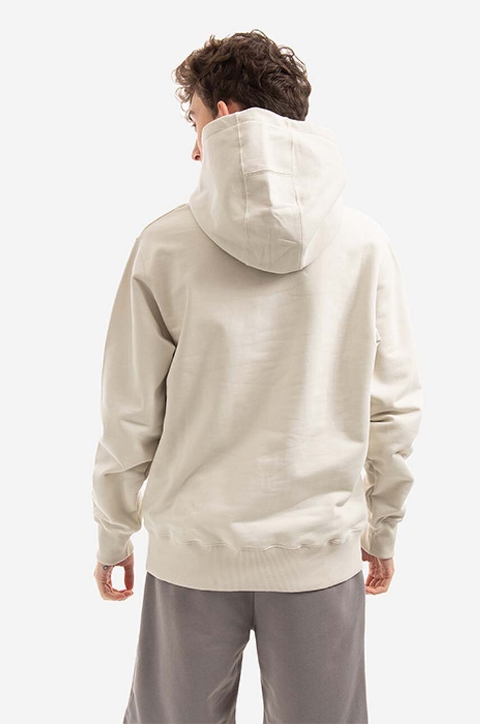 Odzież A-COLD-WALL* bluza bawełniana Essential Logo Hoodie ACWMW057. beżowy