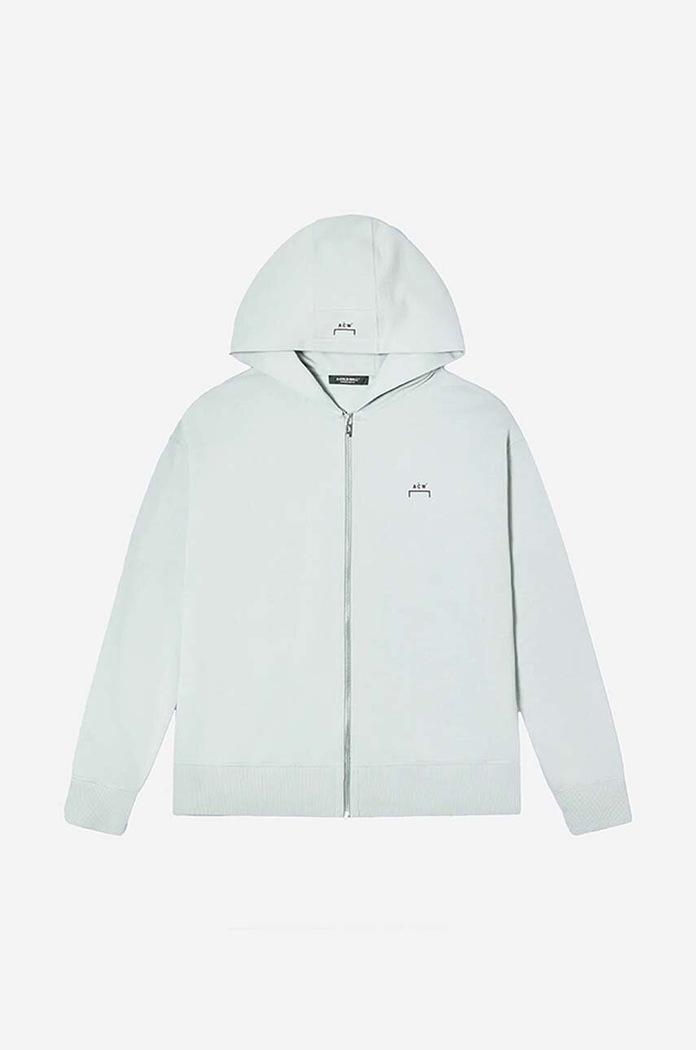 A-COLD-WALL* bluza bawełniana Brutalist Zip Hoodie szary ACWMW073.
