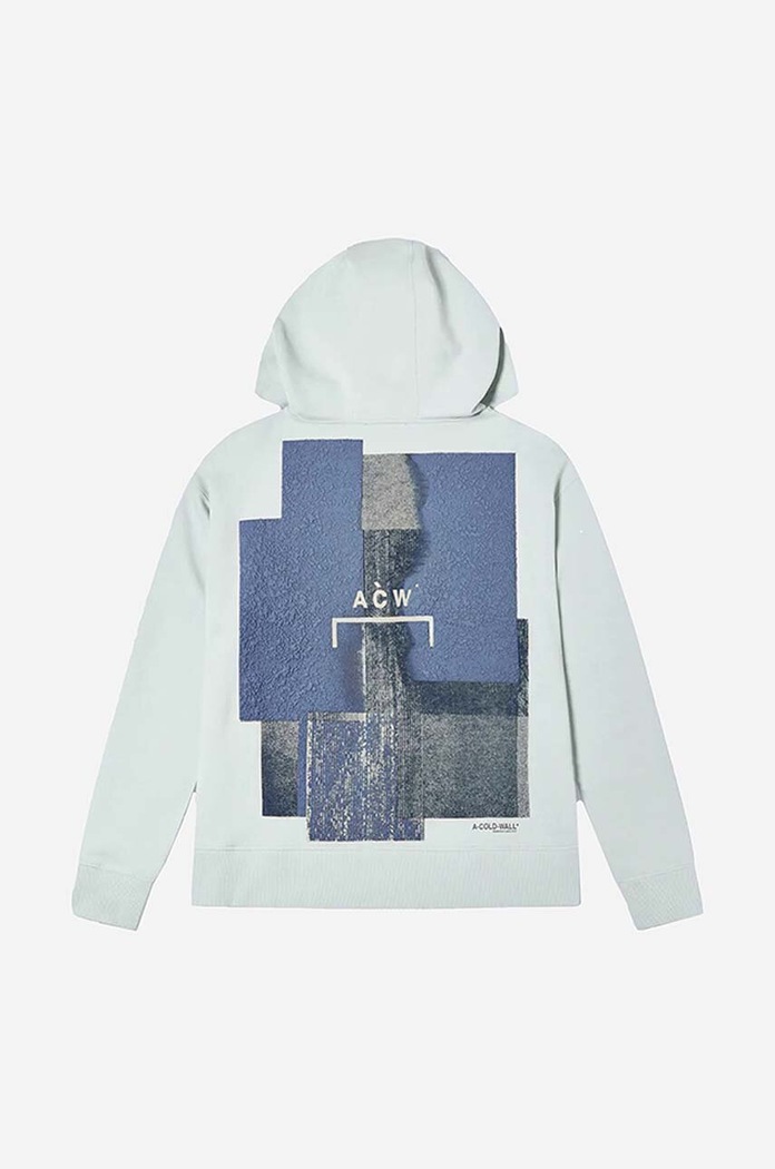 A-COLD-WALL* bluza bawełniana Brutalist Zip Hoodie ACWMW073. szary
