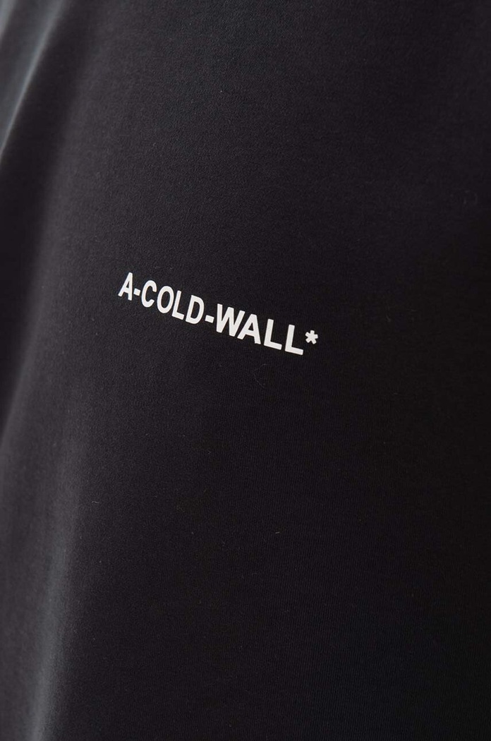 A-COLD-WALL* hanorac de bumbac Polygon Technical Crewneck negru ACWMW079.