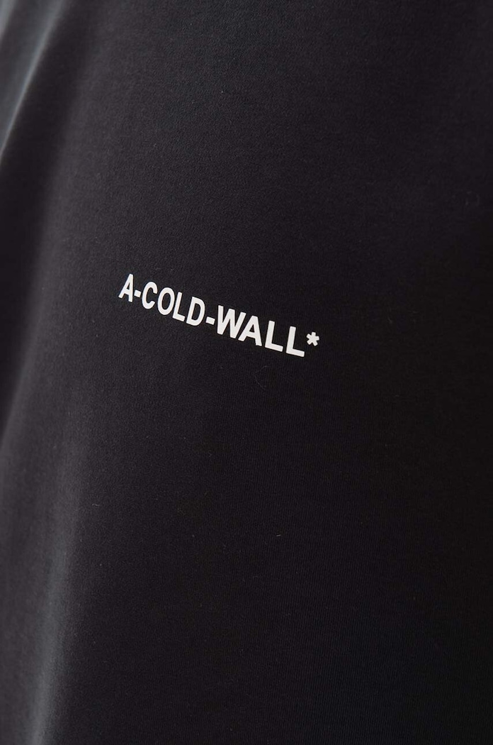 A-COLD-WALL* hanorac de bumbac Polygon Technical Crewneck negru ACWMW079.