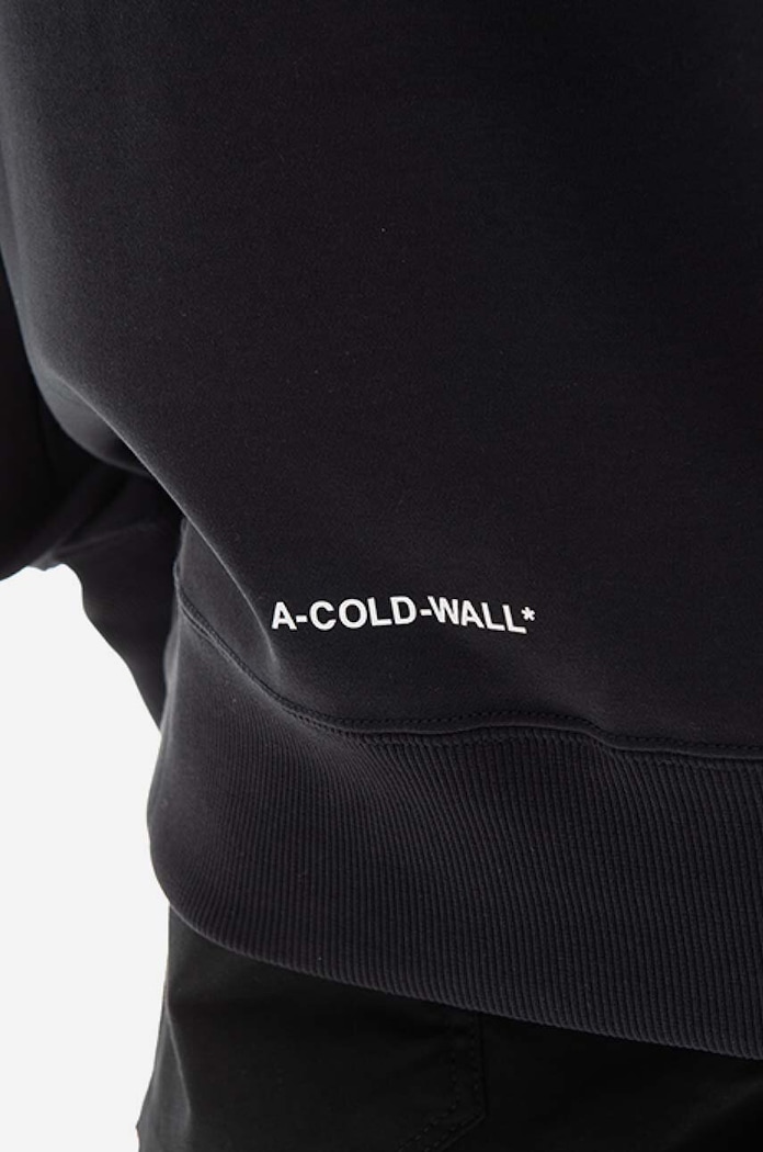 A-COLD-WALL* hanorac de bumbac Polygon Technical Crewneck ACWMW079. negru