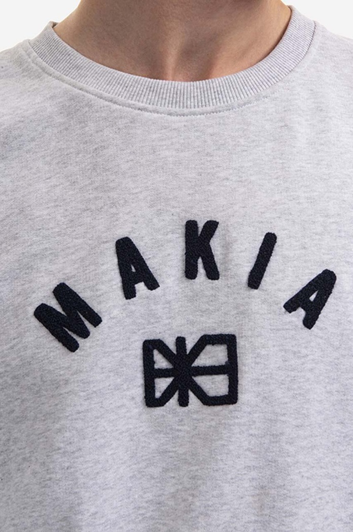 Makia cotton sweatshirt gray M41089