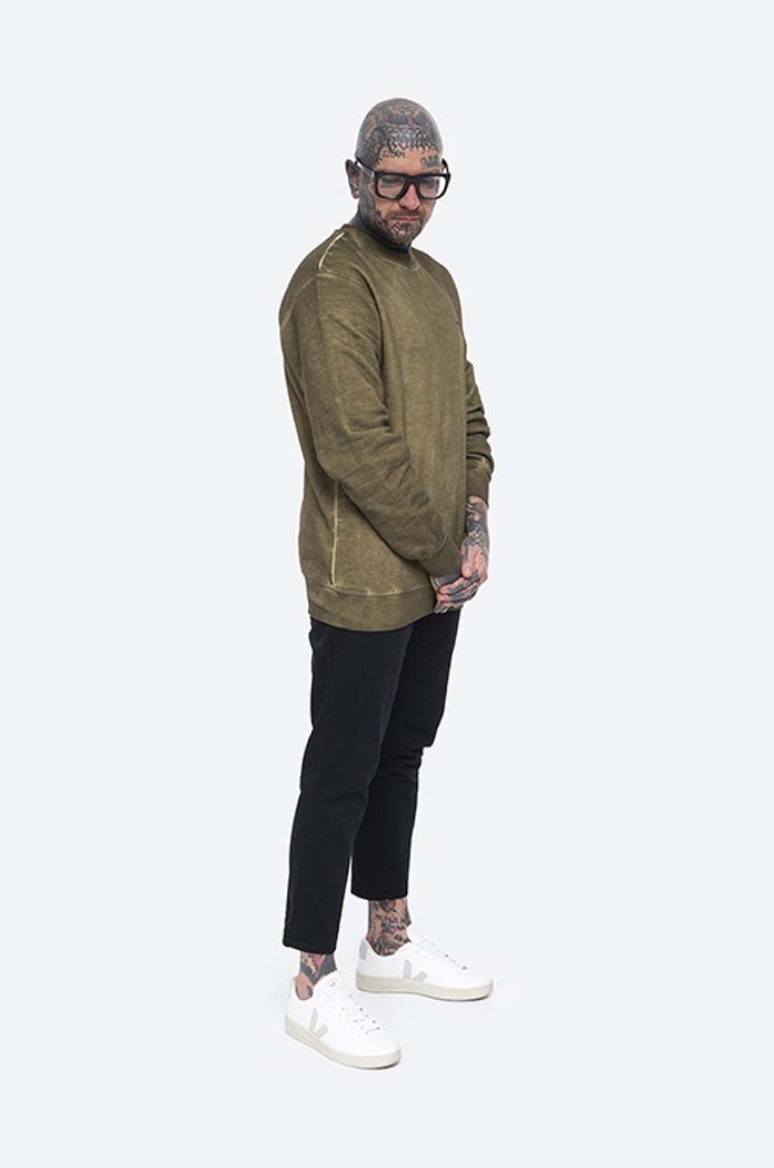 Han Kjøbenhavn cotton sweatshirt Casual Crew M.130402 green