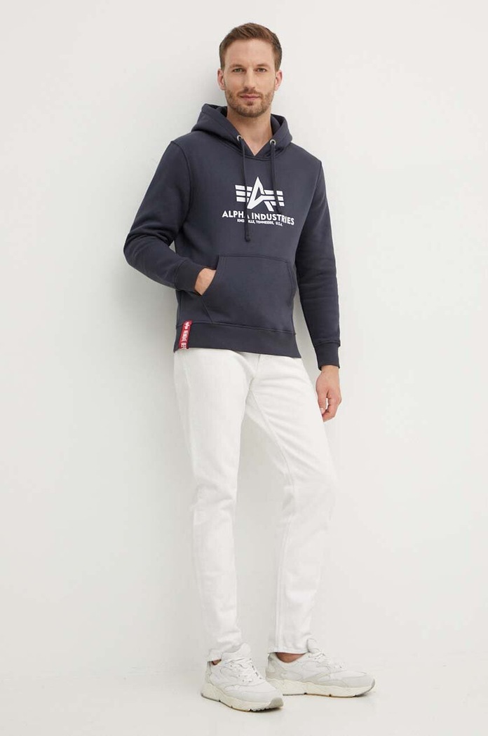 Alpha Industries felső Basic Hoody 178312.02 sötétkék AA00