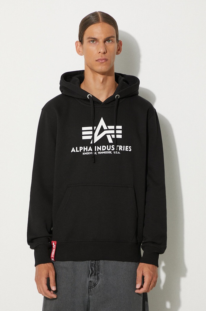 Alpha Industries sweatshirt Basic Hoody 178312.03 black AW24