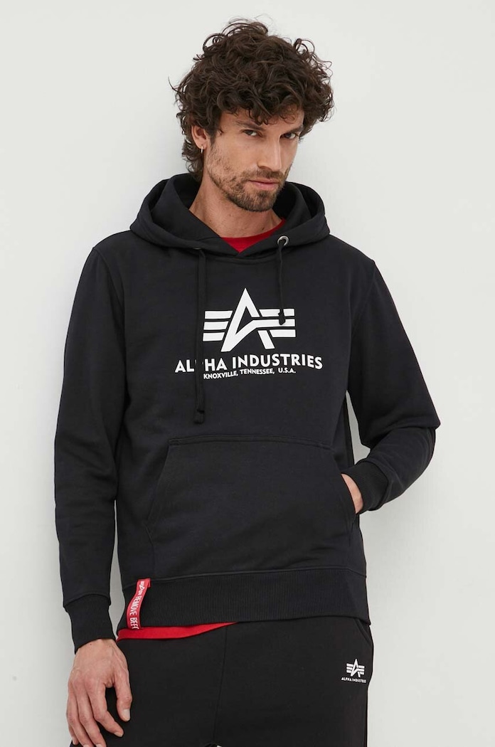 Îmbrăcăminte Alpha Industries bluză Basic Hoody 178312.03 negru
