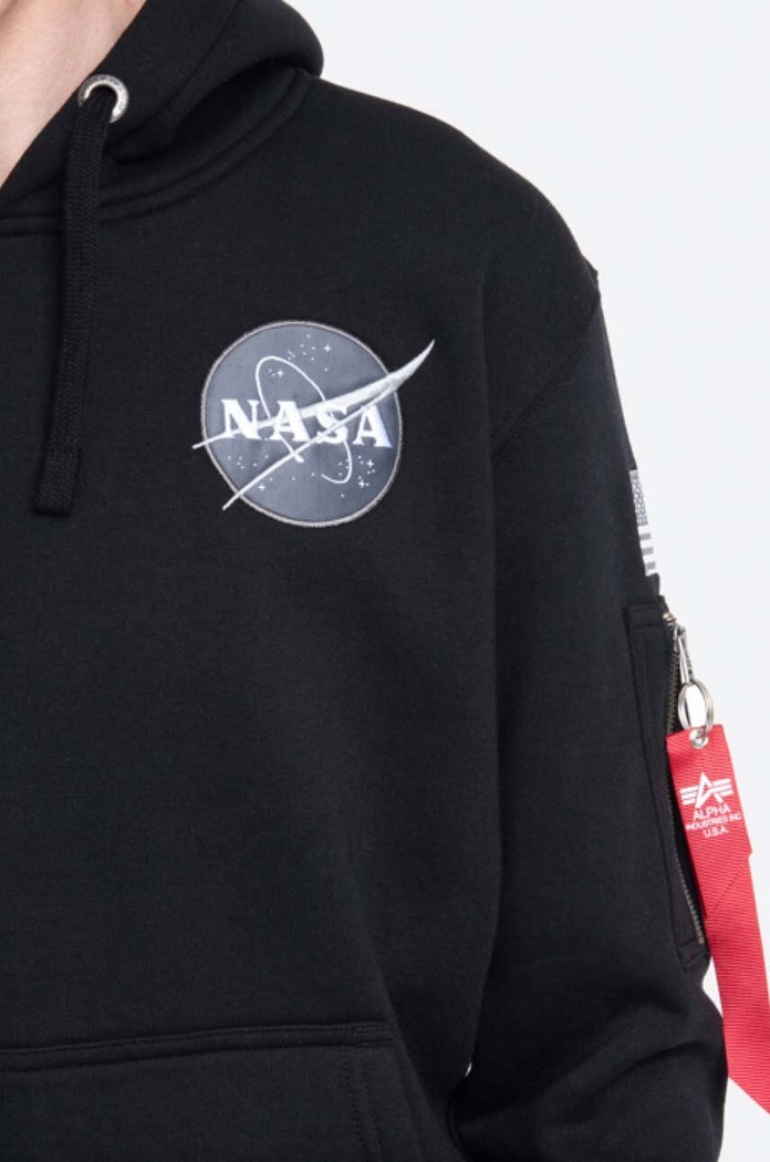 Alpha Industries felpa Space Shuttle Space Shuttle Hoody nero 178317.03