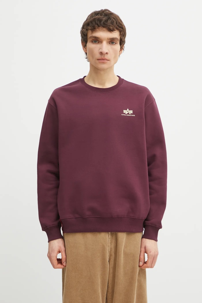Mikina Alpha Industries Bluza Alpha Industries 188307 03 burgundské 188307
