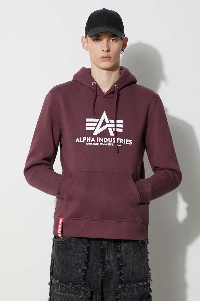 Alpha Industries sweatshirt Basic Hoody other maroon 178312.21