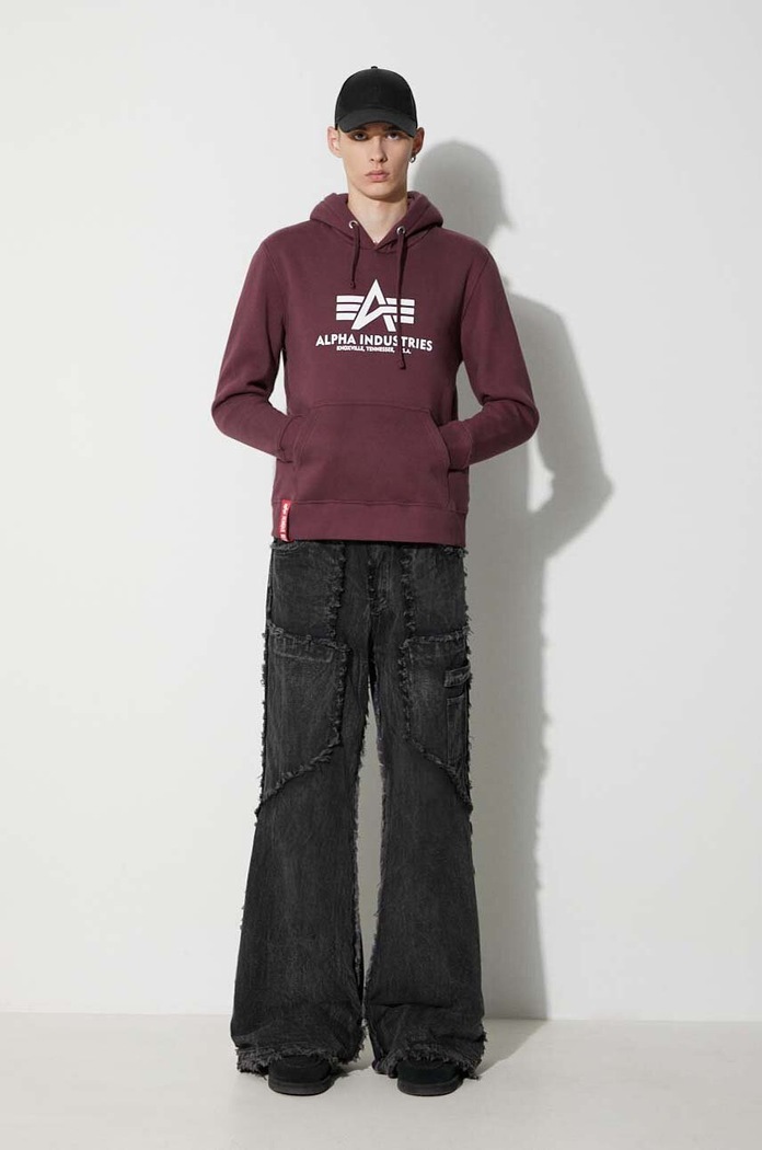 Alpha Industries sweatshirt Basic Hoody 178312.21 maroon AA00