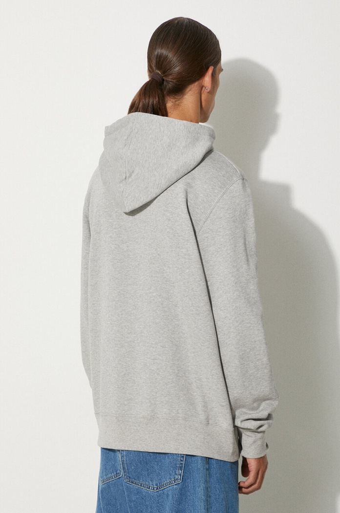 Wood Wood cotton sweatshirt Ian Hoodie 10135605.2424 gray AA00