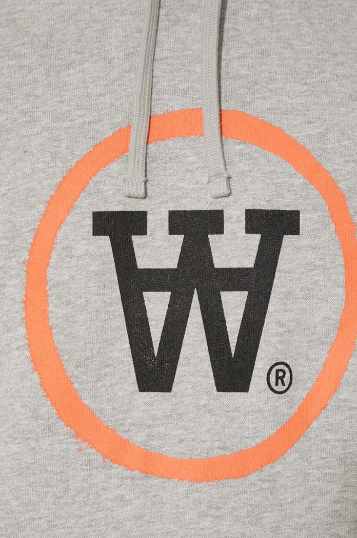 Wood Wood cotton sweatshirt Ian Hoodie 10135605.2424 gray