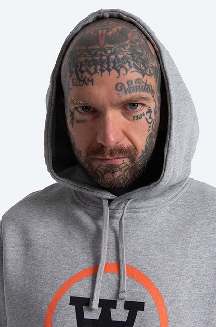 Bavlněná mikina Wood Wood Ian Hoodie 10135605-2424 GREY MELANGE 10135605.2424