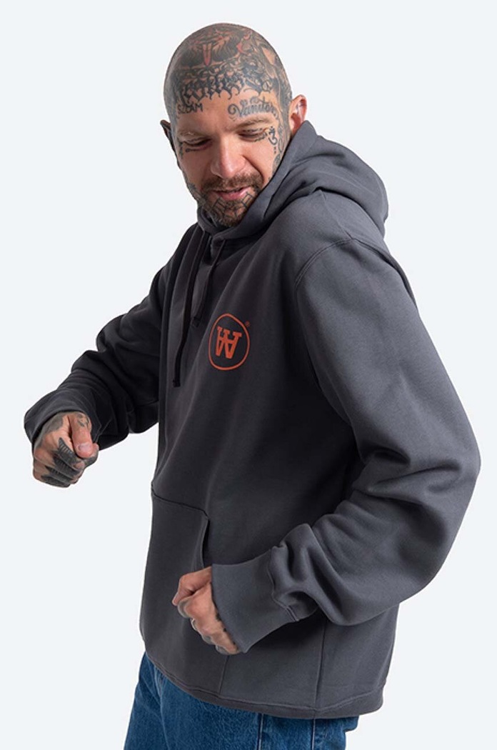 Wood Wood bluza bawełniana Ian Hoodie 10135605.2424