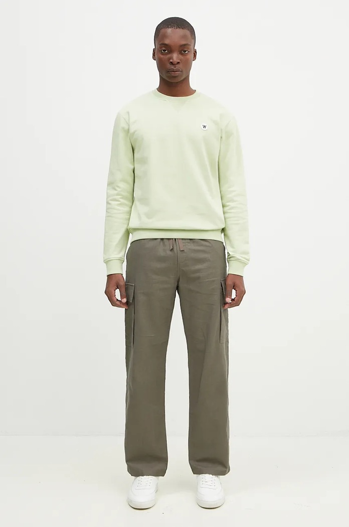 Wood Wood cotton sweatshirt Tye Double A green 10915601.2424