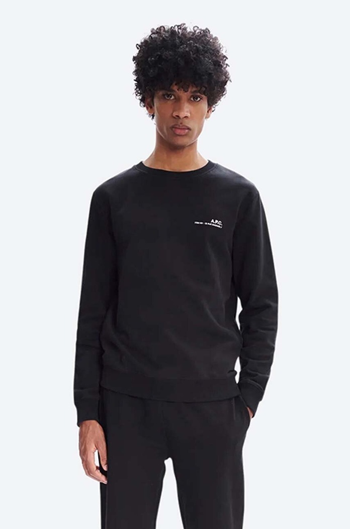 A.P.C. hanorac de bumbac Sweat Item uni negru COEAS.H27608