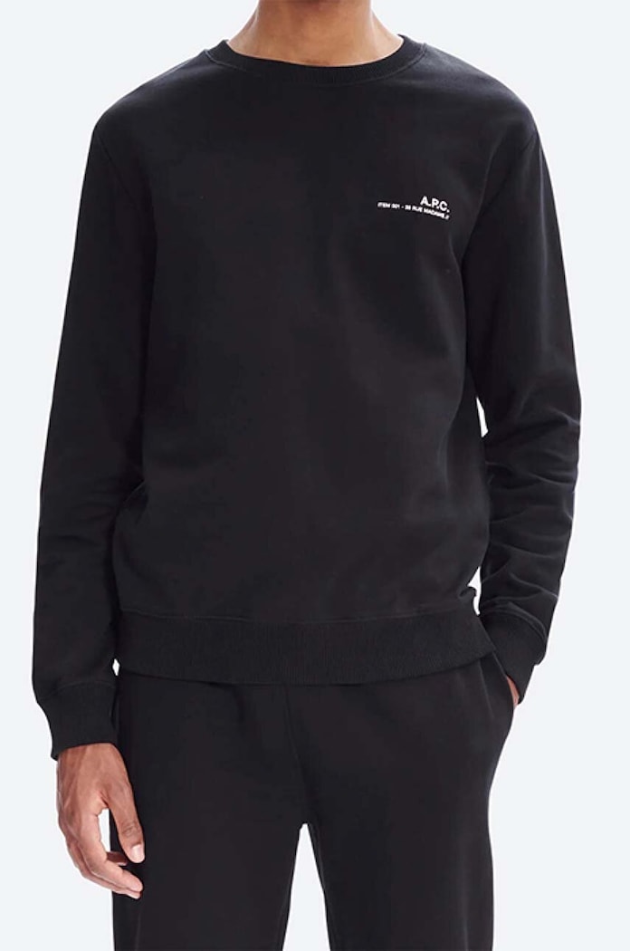 A.P.C. hanorac de bumbac Sweat Item negru COEAS.H27608