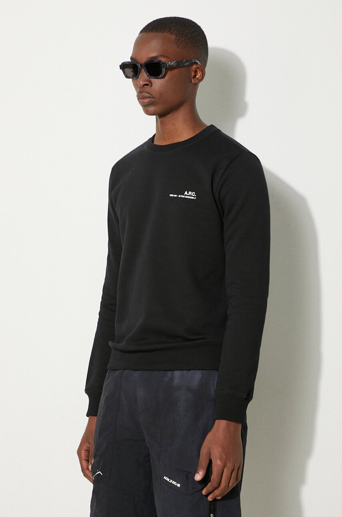Bluza bawełniana Bluza A.P.C. Sweat Item A.P.C. COEAS.H27608 czarny