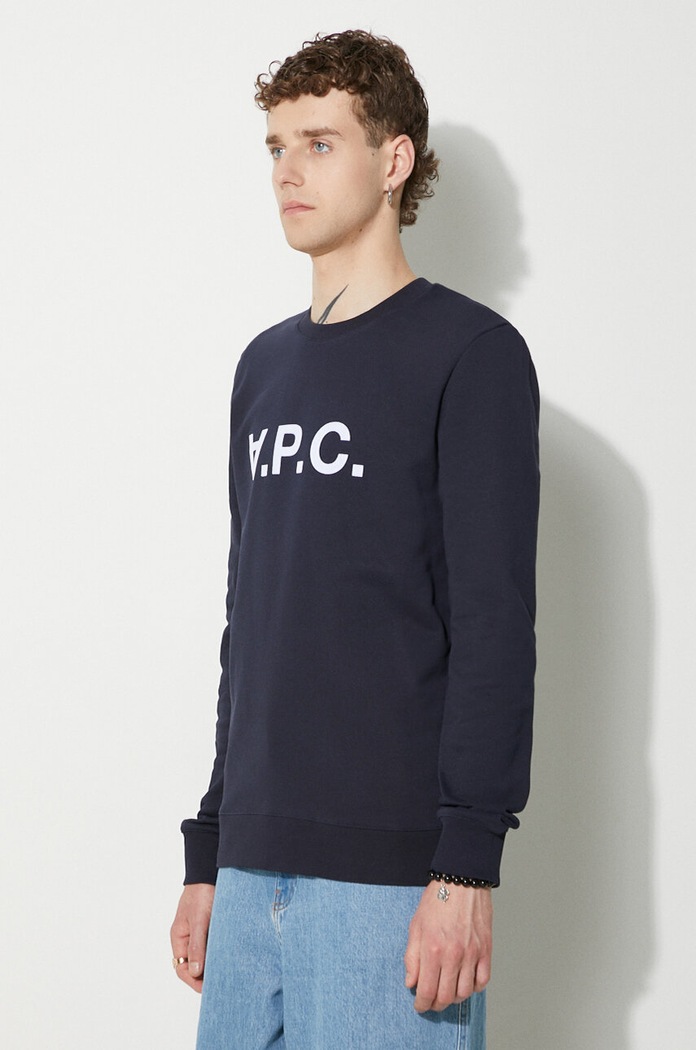 Abbigliamento A.P.C. felpa in cotone Sweat Vpc COECQ.H27378 blu navy