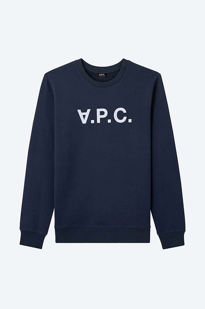 Памучен суичър A.P.C. Sweat Vpc COECQ-H27378 BLACK COECQ.H27378 тъмносин