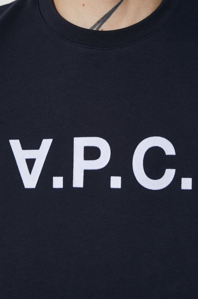 A.P.C. felpa in cotone Sweat Vpc COECQ.H27378 blu navy