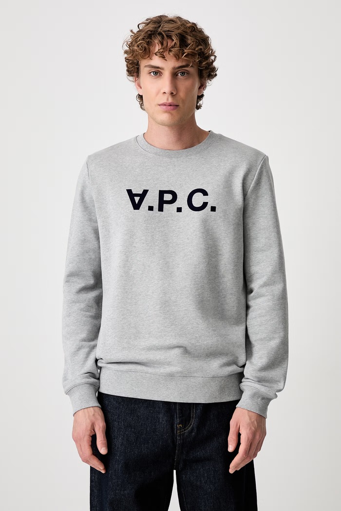 Bavlnená mikina A.P.C. Sweat Vpc COECQ-H27378 BLACK bavlna sivá COECQ.H27378